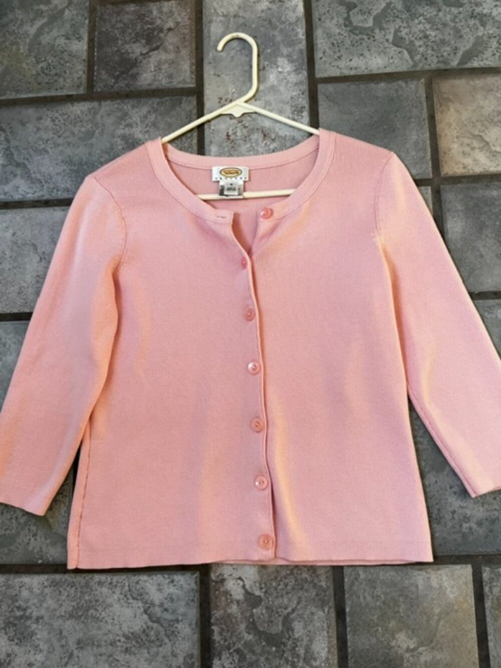 Talbots Petites Cardigan Sweater 3/4 Sleeve Button-Up